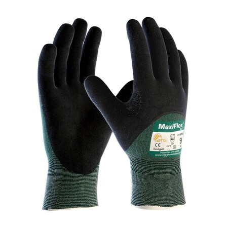 Pip Knit Engineered Yarn Glove w/Premium Nitrile Coated MicroFoam Grip on Palm, Fingers & Knuckles, 12PK 34-8753/M